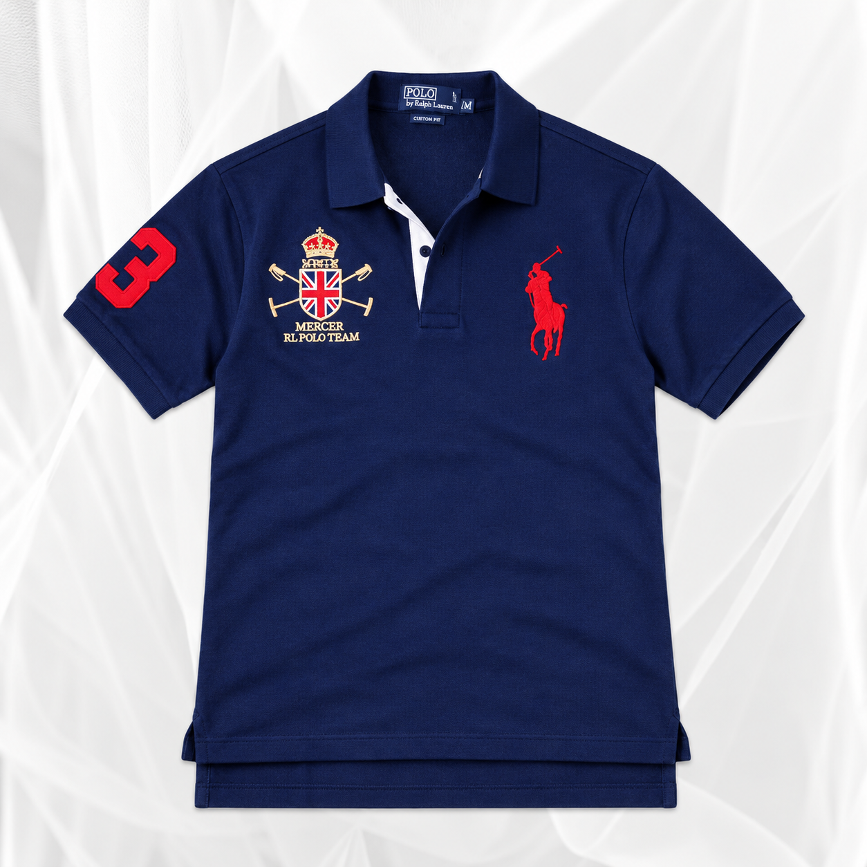 Navy Polo Shirt Flat Lay