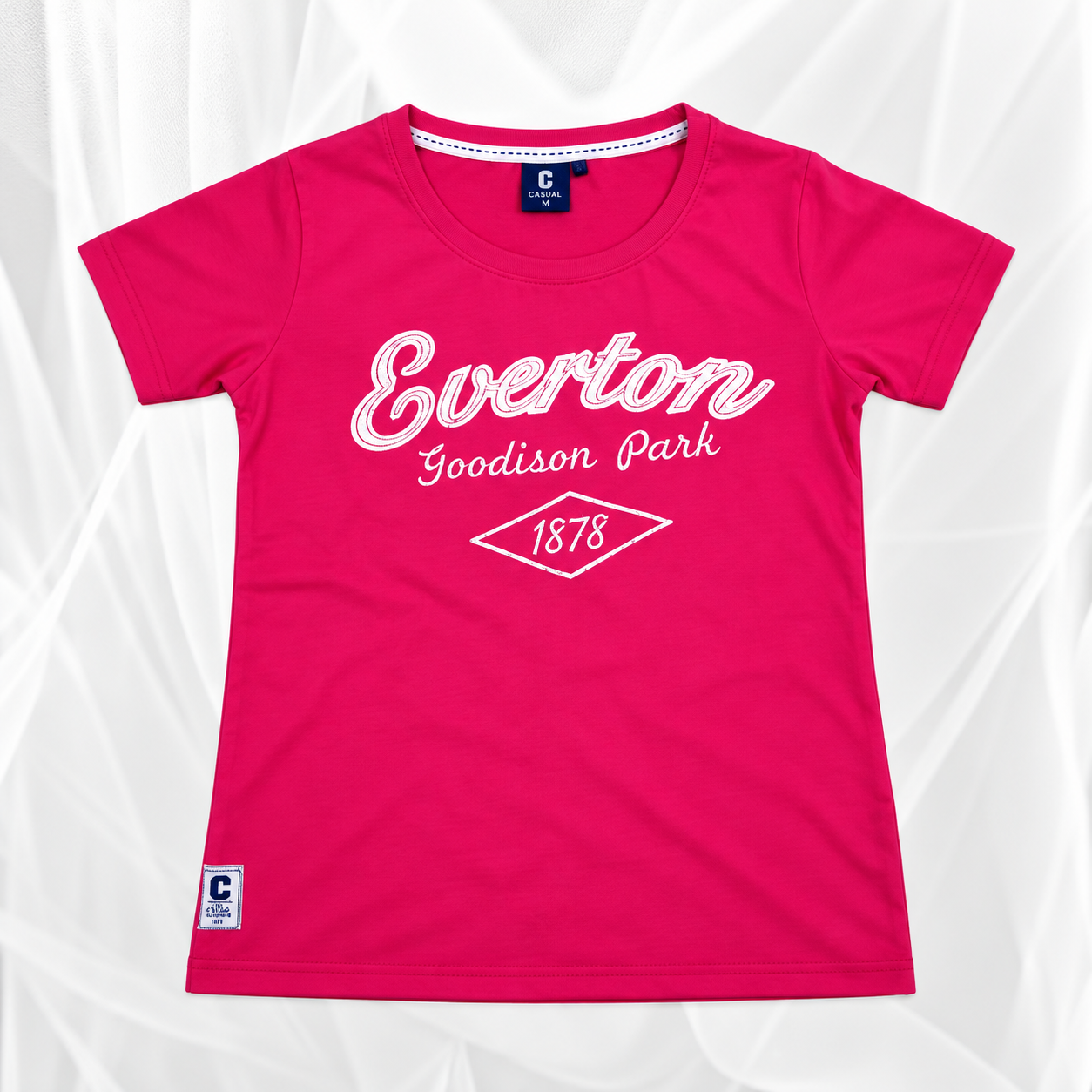 Pink Everton Casual T-Shirt Flat Lay